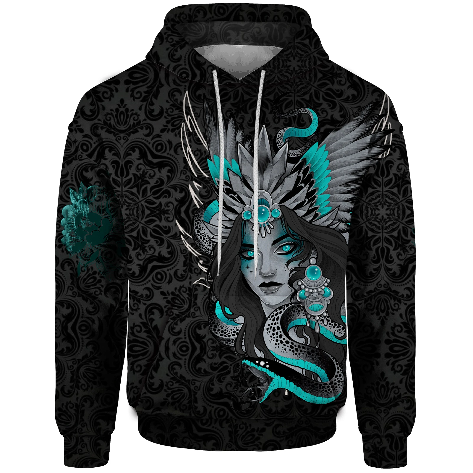 thumbnail image 1 of Sudadera con capucha de Diosa para hombre, ropa Y2k genial, sudaderas con capucha con impresión 3D para hombre, moda de bruja, duraderas, nuevas sudaderas con capucha y jerséis, 1 of 5