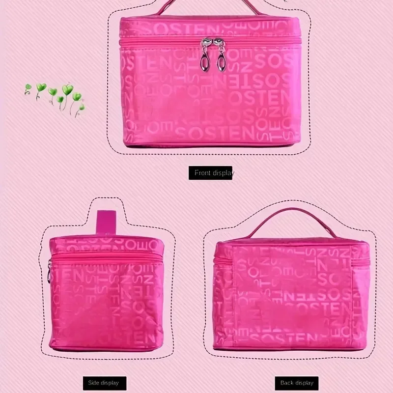 Women's makeup bag large capacity cosmetics storage bag foldable toilet wash bag travel essentials handheld cosmetic bag 3