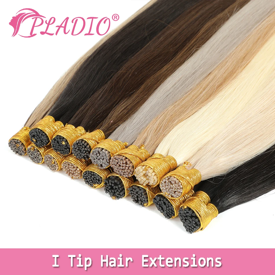 

Straight I Tip Hair Extensions 100% Natural Real Human Fusion Hair Extensions Keratin Capsule Brown Blonde Color 50pcs/Set