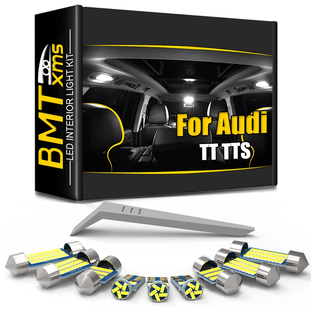 

BMTxms Canbus For Audi TT TTS 8N 8J 8N3 8N9 8J3 8J9 Coupe Roadster 1999-2004 LED Interior Lights Map Dome Trunk Lamp Light Kit
