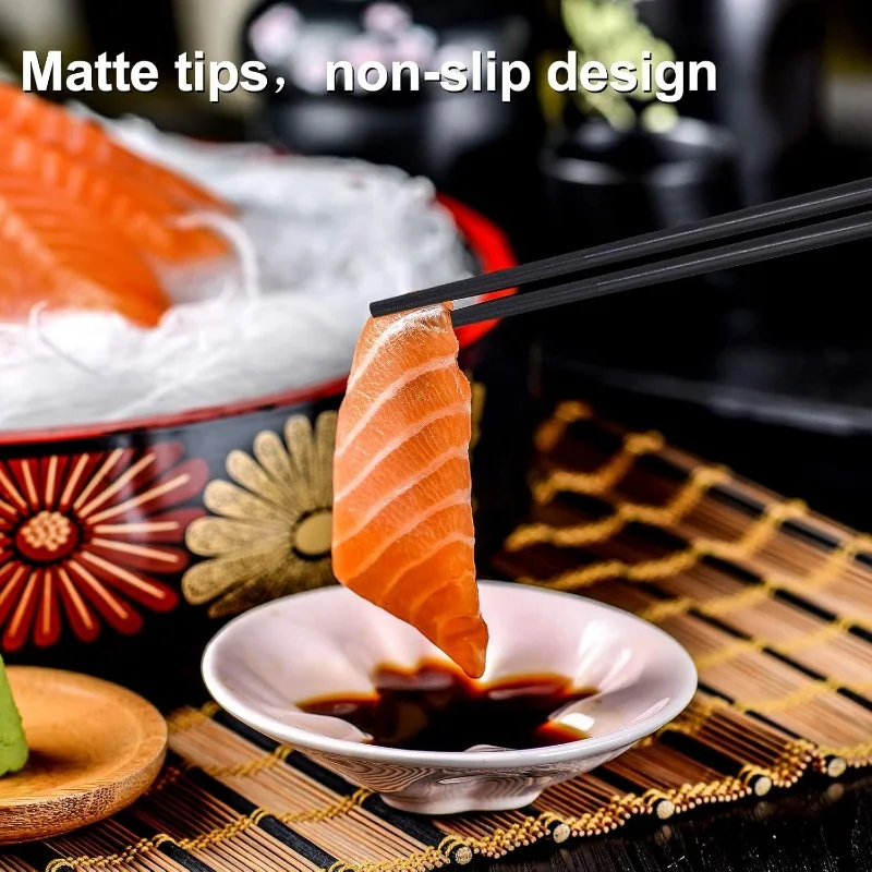 Chopsticks Reusable Bamboo Food Grade Lightweight Non-Slip Cutlery Dishwasher Safe Kitchen Tools for Any Dining Occasion