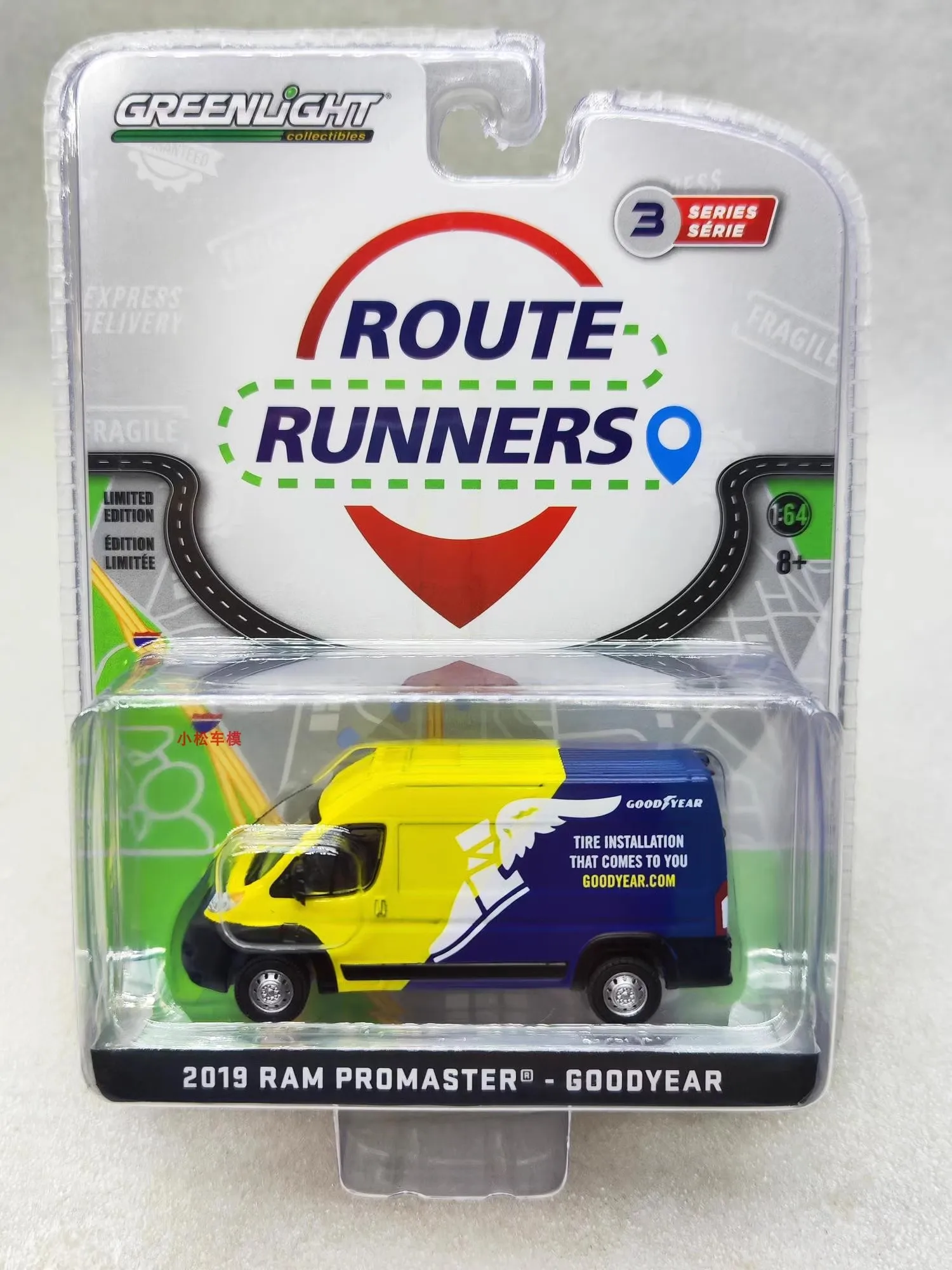 

1:64 2019 Ram ProMaster 2500 - Goodyear литой металлический сплав Модель автомобиля игрушки для коллекции подарков