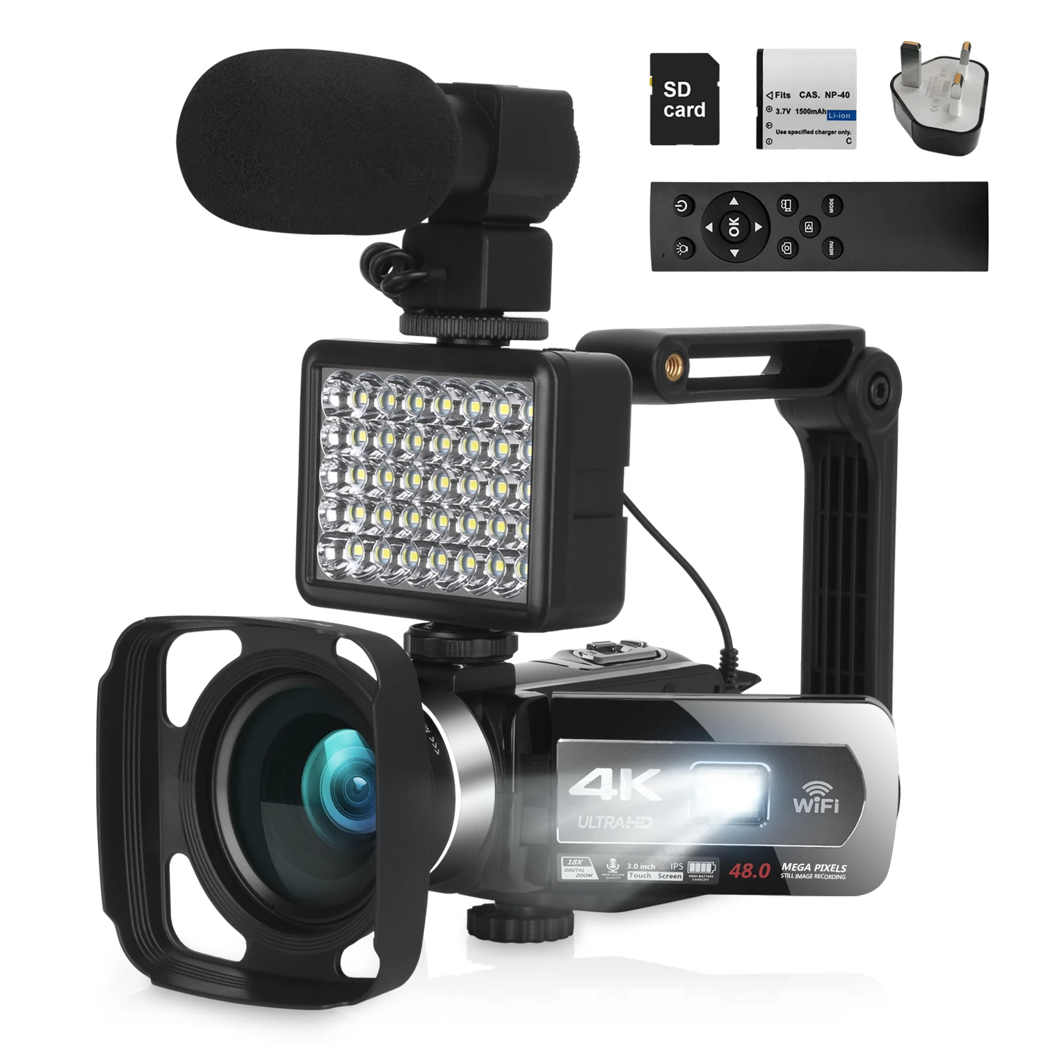Full 4k Digital Camcorder Professional Youtube Live Stream Vlogging