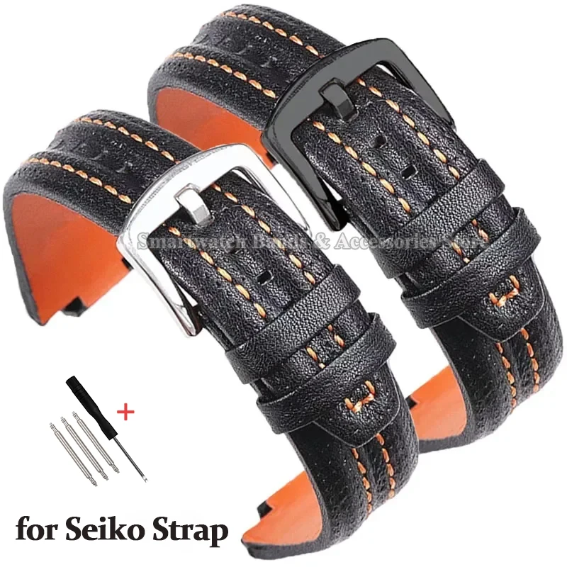 Leather Waterproof Watch Strap Replacement - 15x27mm