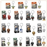 FUNKO POP Star Wars Keychain Classic Doll Cute Yoda Chewbacca Luke Birthday Gift Keychain Christmas Festival Backpack Pendant 1