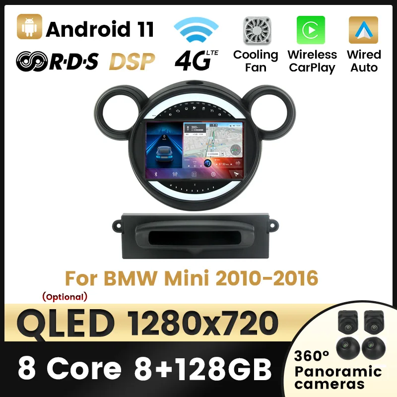 Автомобильный радиоприемник мультимедийный видеоплеер навигация GPS для BMW MINI