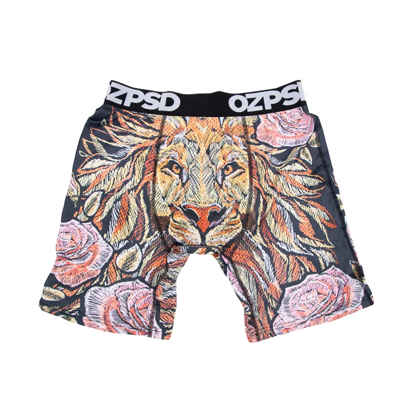 5Pcs Sexy Summer Men Boxer Underwear Breathable Printed Men's Panties Underpants Male Plus Size Man Boxer Briefs Man Boxershorts 6