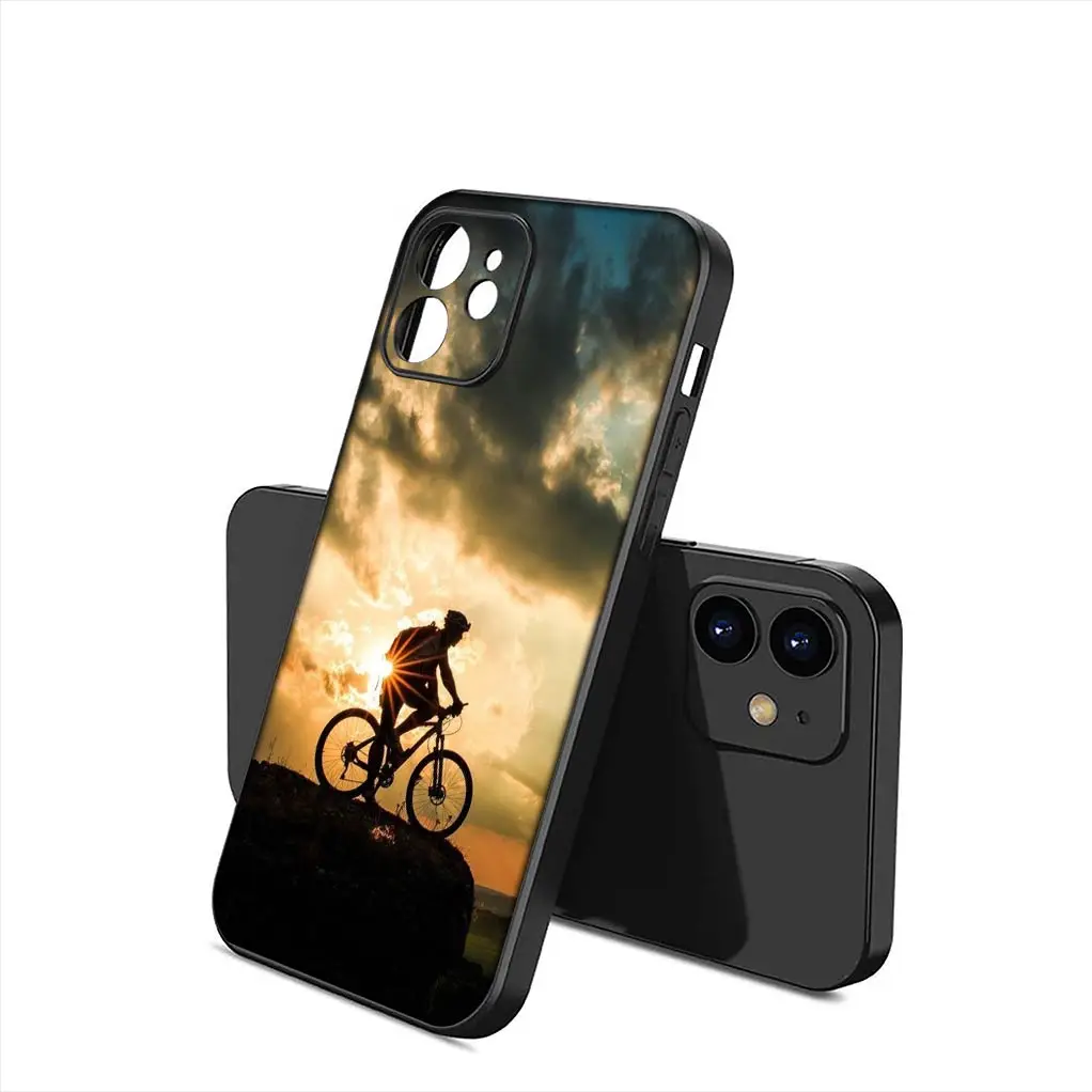 thumbnail image 1 of Funda de teléfono de Arte de ciclismo de montaña para Apple iPhone 15 14 Plus 13 12 Mini Pro Max + 13Pro 14 + 15 + Coque Flexible, 1 of 5