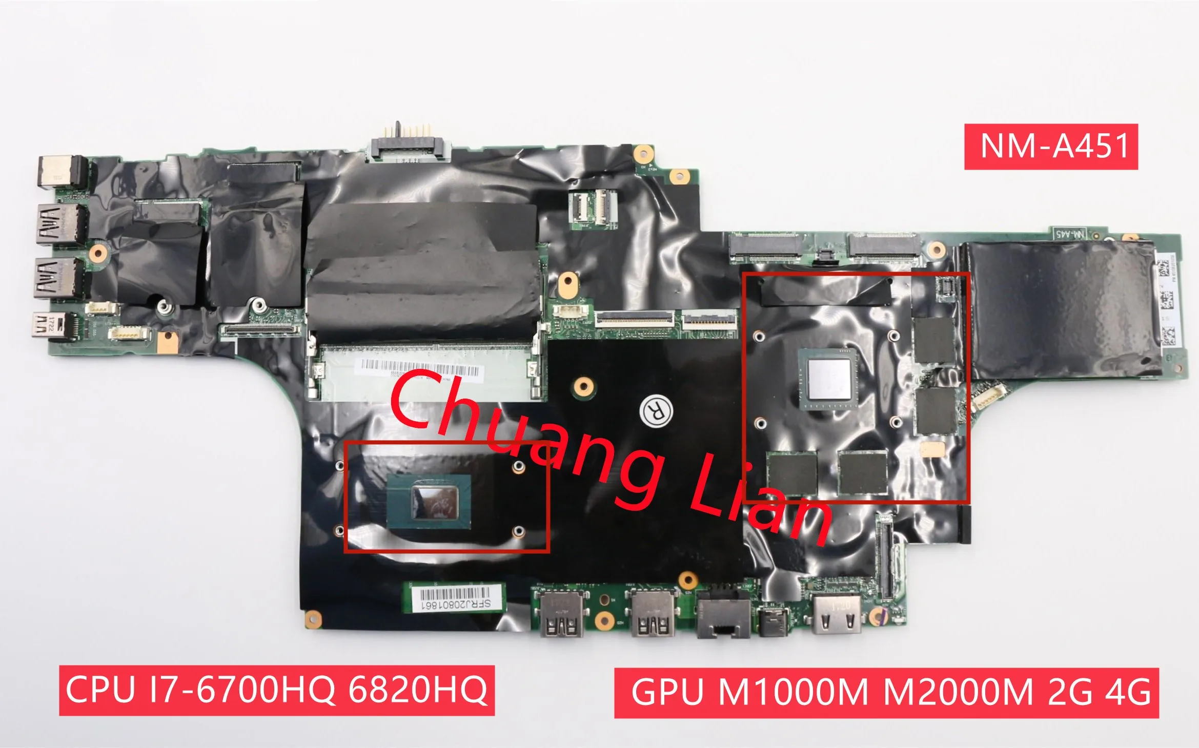 NM-A451 For Lenovo ThinkPad P50 Laptop Motherboard with CPU I7-6700HQ ...