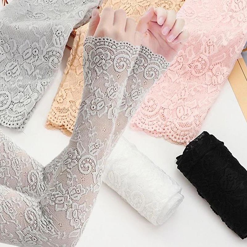 

Летние солнцезащитные перчатки, кружевные рукава для вождения с защитой от ультрафиолета