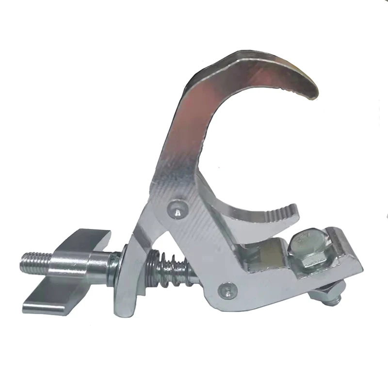Stage Light Hook 10pcs/lot Stage Light Fold Hook Stage Lighting Clamp Aluminum Steel Truss Folding Beam Black Silver White Light Hooks