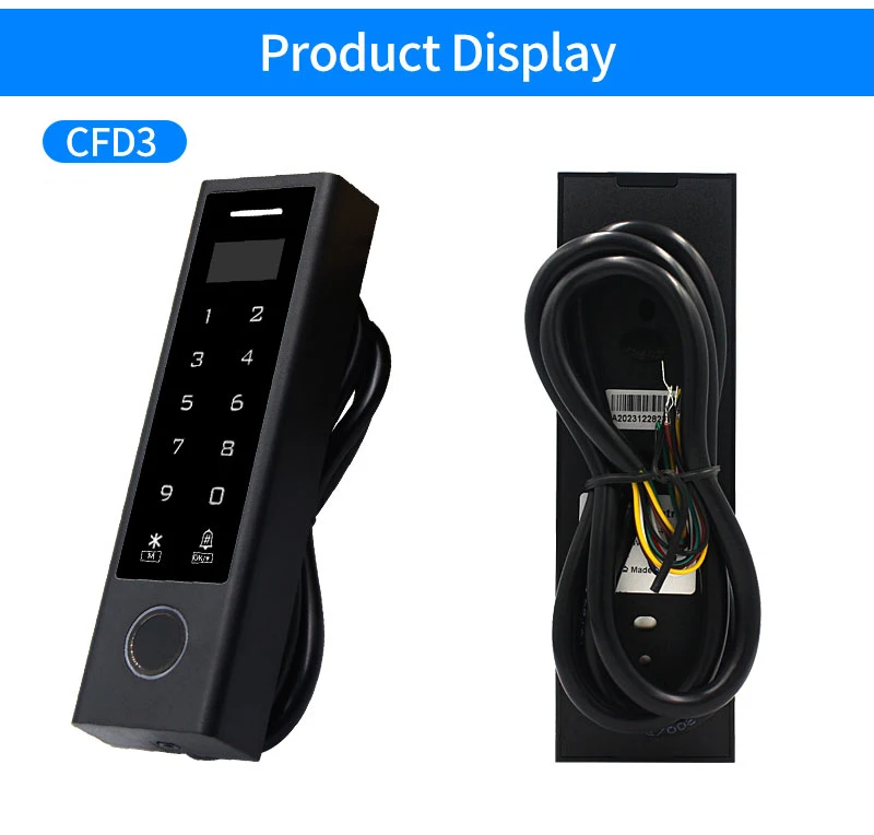 LCD Screen WIFI Tuya Fingerprint Door Access Control Waterproof 125Khz RFID Card