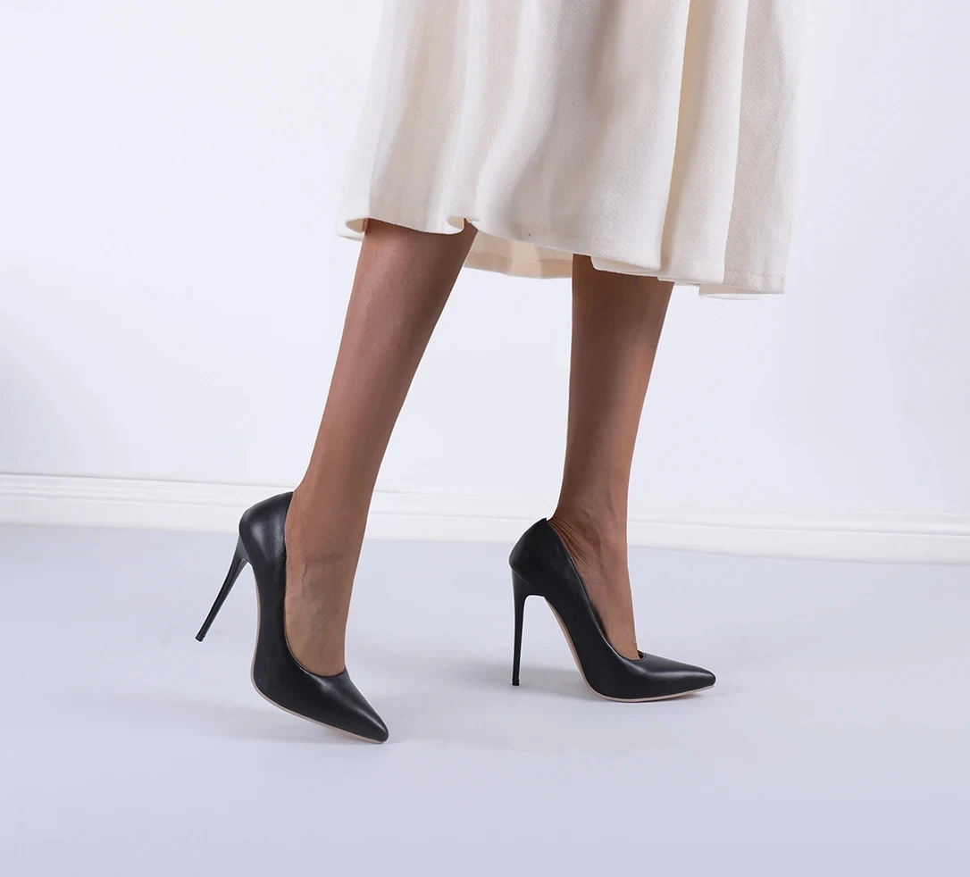 Spring and Autum Women's New Pointed Toe Super High Heels Women's Sky-High Stiletto Heels Shallow Mouth Fashionable and Comfortable Professional Large Size 47 Size Versatile Women's Shoes 2