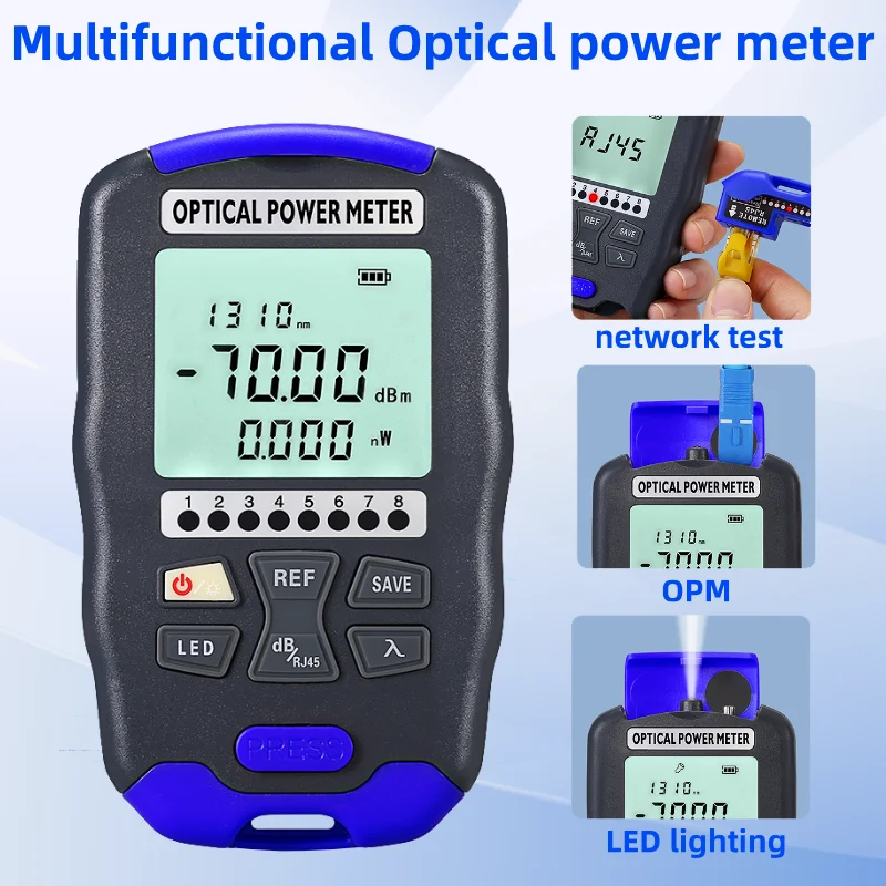 

COMPTYCO Mini Optical Power Meter AUA-DC7/DC5/D7/D5(-70~+10dBm/-50~+26dBm OPM) Fiber Optic Cable Tester SC/FC/ST 2.5mm Interface