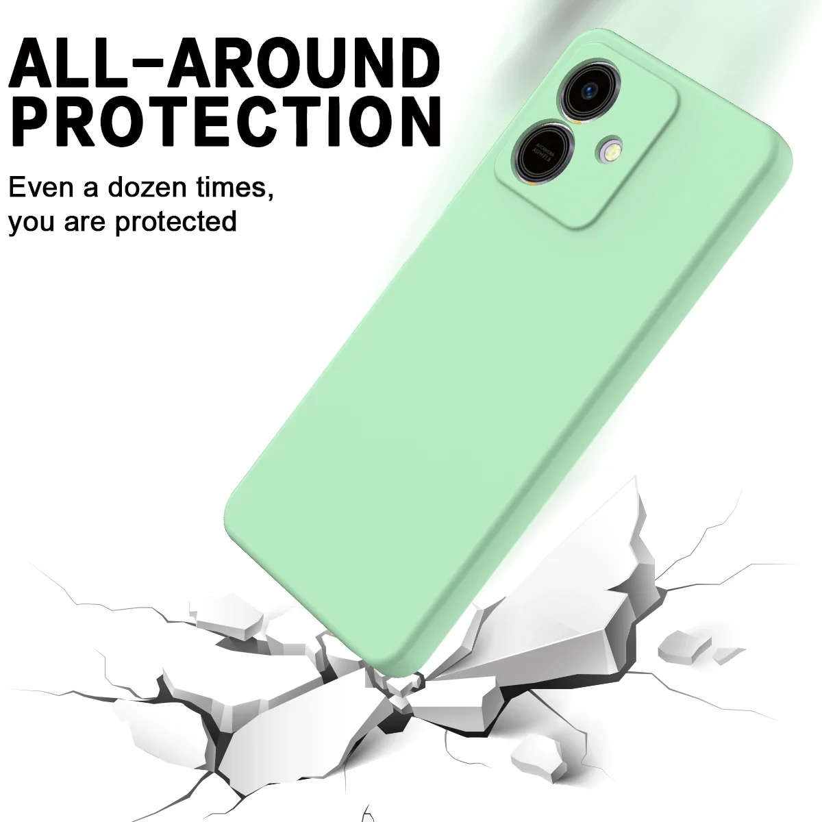 Liquid Silicone Skin-Friendly Ultra-Thin Anti-Drop Case with Lanyard Cover