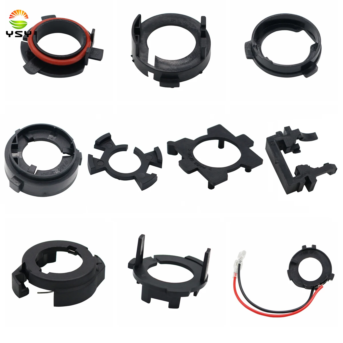 LED Headlight Bulb H1 H7 Car Adapter Base Retainer Holder Socket Headlamp Mount Stand Nissan Benz Ford Focus VW KIA 2Pcs headlight holder led lamp bulb base led headlight light holder led lamp bulb light bulb socket socket connector plug adapter
