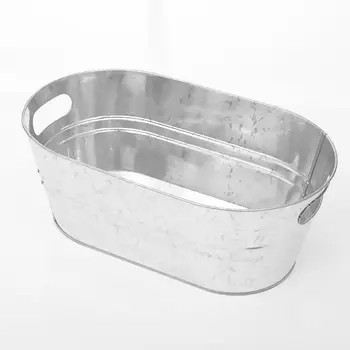 대형 긴 아연 도금 타원형 음료 욕조, 음료 파티, 가정 수영장 파티, 차가운 맥주