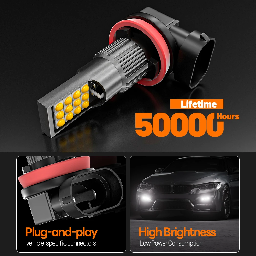 Feux De Jour LED Antibrouillard Pour Peugeot 207, 308, 3008 - 6000K Blanc, Certification E-mark