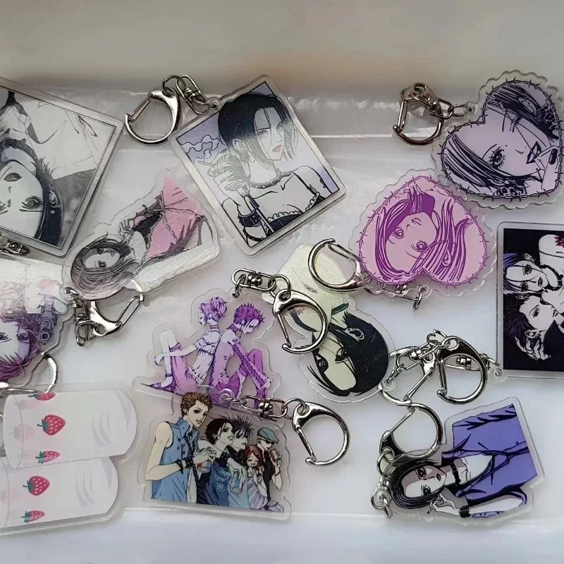

Anime NANA Osaki Keychain Cool Ai Yazawa Cartoon Figure Car Key Ring Cosplay Punk Pendant Key Jewelry For Children Birthday Gift