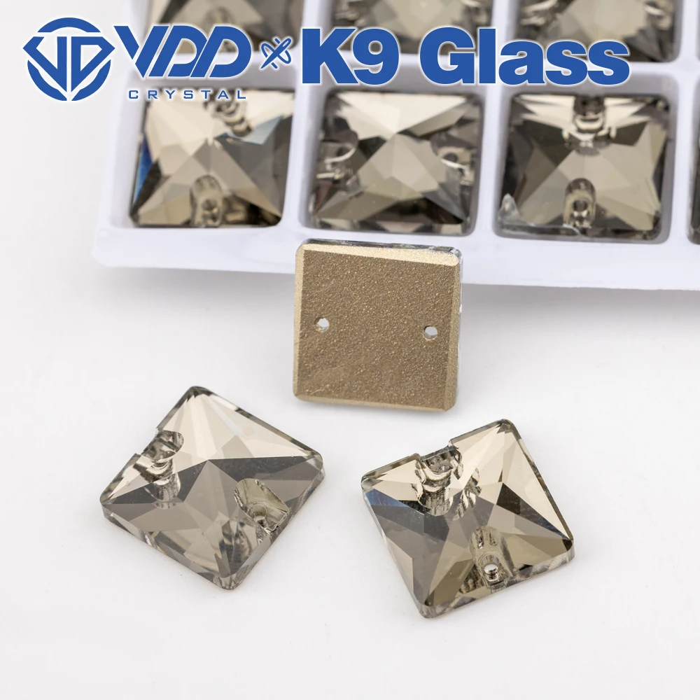 VDD Quadratische Mehrfarbige Hochwertige K9 Glas-Nähsteine Kristall Flachsteine zum Aufnähen für DIY-Kleidungsdekorationen – Detail 8