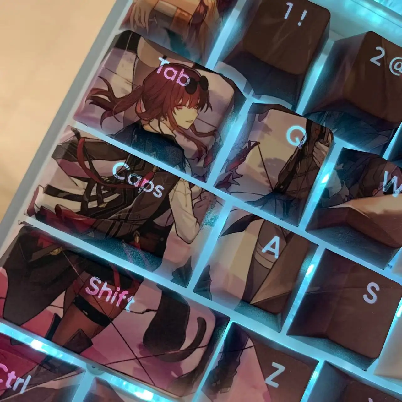 Anime Keycaps para Teclado Mecânico Kafka Honkai: Star Rail Perfil de Cereja Pbt Interruptor mx Presente do Jogo 129 Chaves - Imagem 5