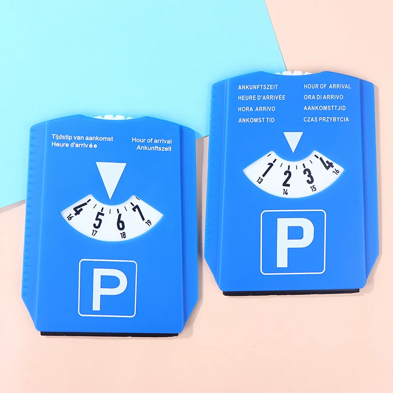 1pc Blue Digital Car Parking Timer Disc - Easy-to-Use Arrival Time Display Clock Tool for Parking Enforcement & Daily Car Use