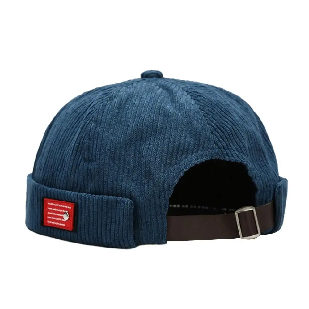 1pc Vintage Beanie Hats Spring Autumn Landlord Hat Streetwear Hip Hop Brimless Hat Corduroy Docker Cap Street Wear beanie hats