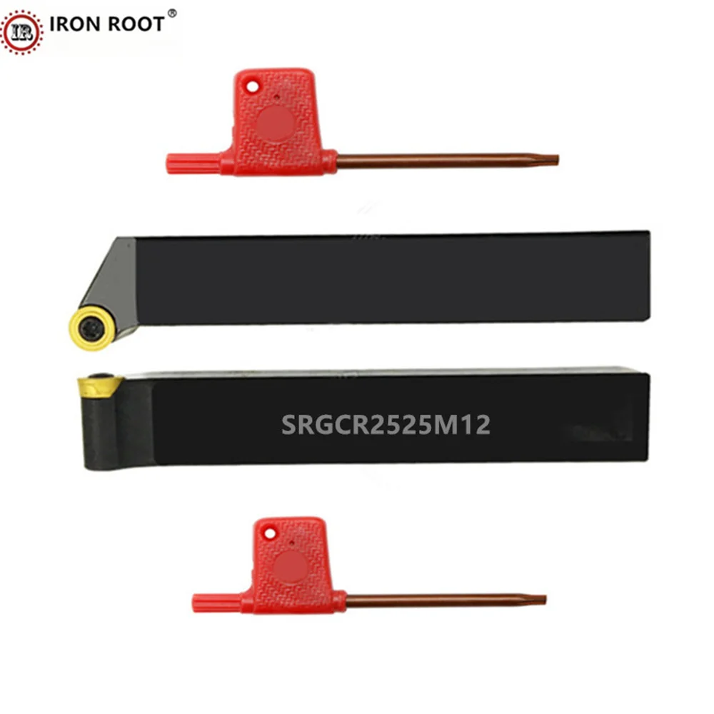 IRON ROOT 1P SRGCR1616H10,SRGCRK10,SRGC2525M10,SRGCL1616H10 CNC Lathe Turning Tools External Turning Tool Holder RCMT