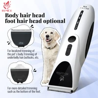 Fenice Dog Hair Clipper Electric Low Noise Machine Pet Grooming Rechargeable Trimmer Shaver Set 4