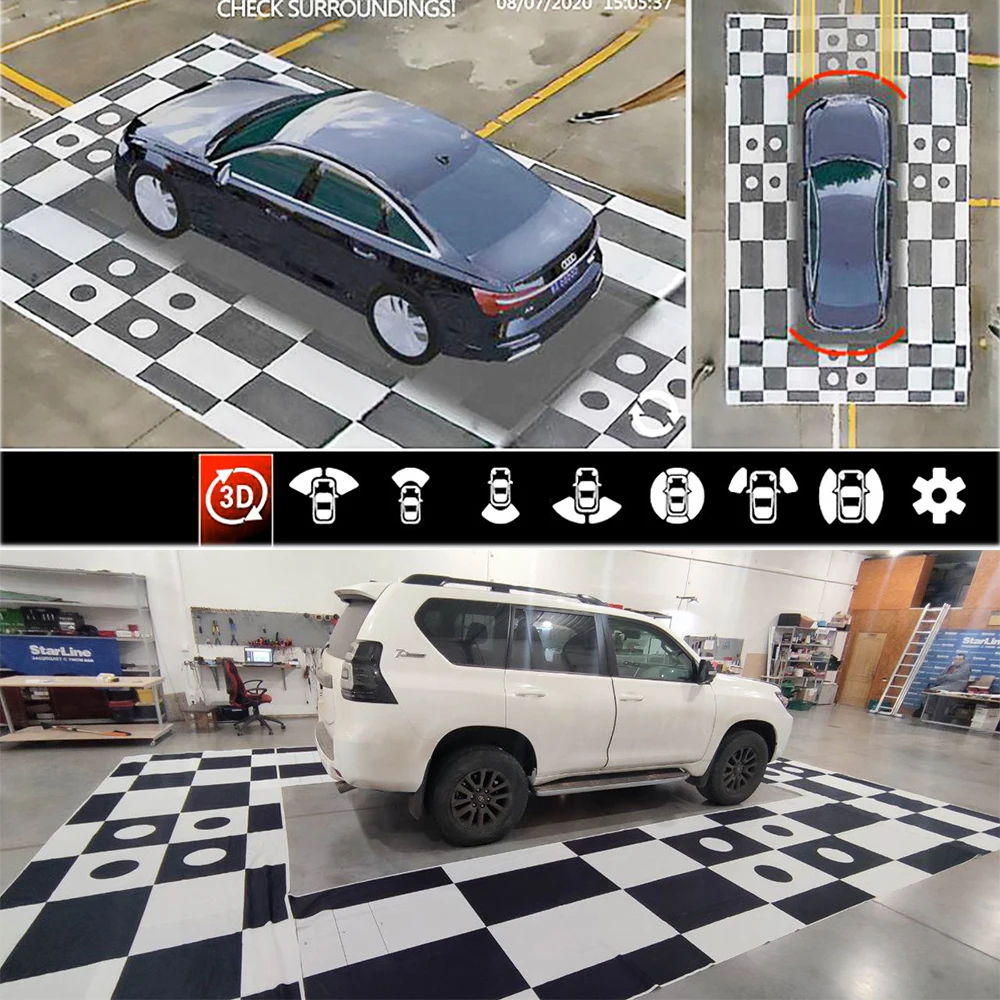 BhorsecarCalibrationCloth360DegreeCarCameraSystemFull