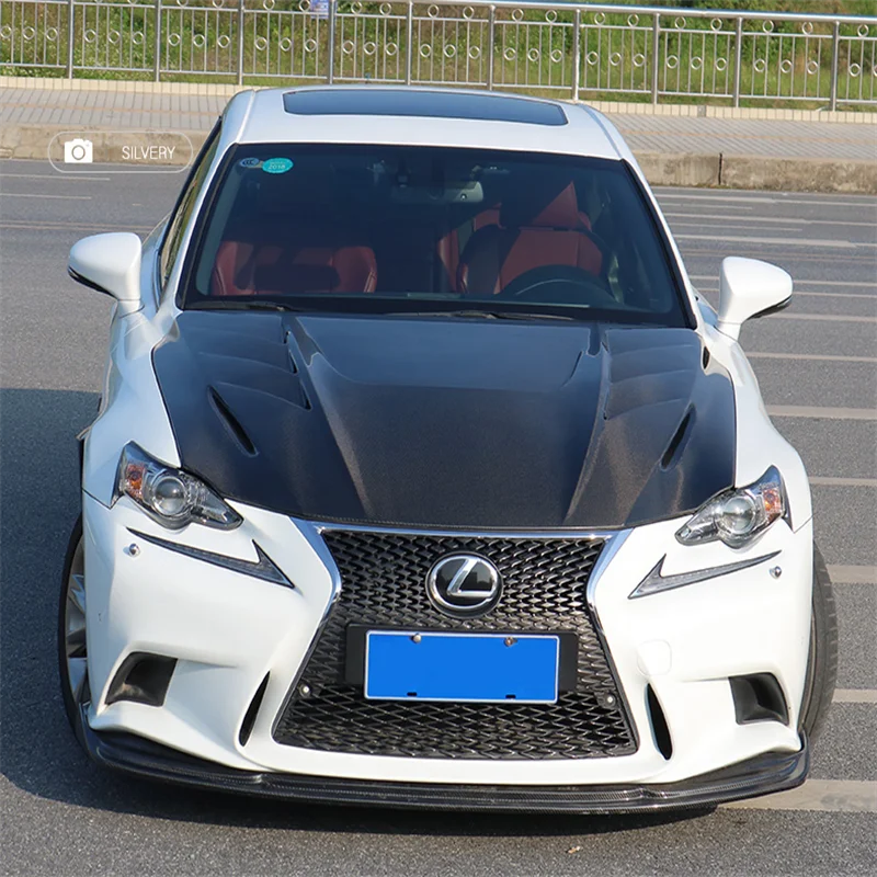 

High Quality Carbon Fiber Front Bumper Engine Hood Vent Cover Fits For Lexus IS IS250 IS300 2013-2019