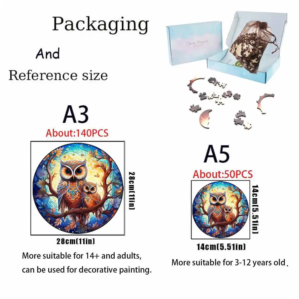 DIY Crafts Intellectual Exercise Jigsaw Wooden Toys Family Interactive Games Parent-Child Interaction Puzzle Animals Wood 3D Toy