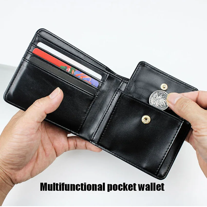 PU leather wallet PU leather Wallet Classic Men's Bifold Wallet credit card holder Case coin purse Money Bag
