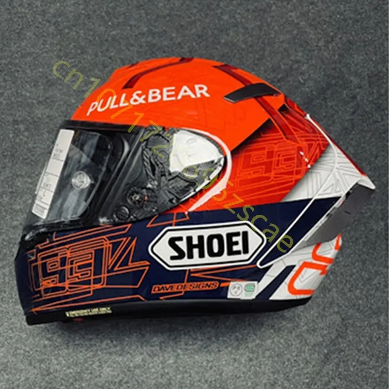 오토바이 풀 페이스 헬멧, SHOEI X-Spirit III Marquez Catalunya X-포틴 스포츠 자전거 레이싱 헬멧, 오토바이 헬멧, Capacete