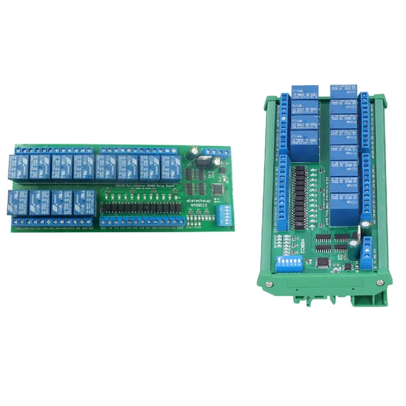 2-set-24v-12ch-uscita-ingresso-digitale-uart-rs485-modulo-rele-per-plc-ptz-led-motor-machine-solo-scheda-e-din35-rail-box