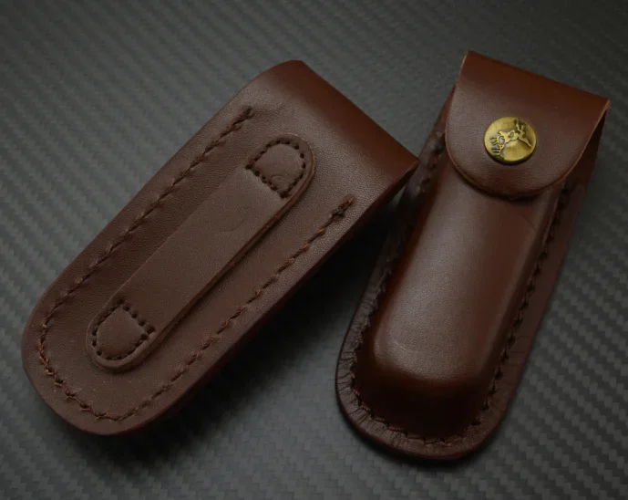 Fold Knife 1piece Tool Flashlight Belt Loop Case Holder Leather Sheath Pocket Hunt Camp Outdoor Carry Equipment pocket knives folding knife camping knives knife sheaths