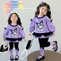 Cute Faionable Spring Autumn Children's Sweatirt Set for Girls Baby Clothes Korean Sle Outfit Cotton Other Material