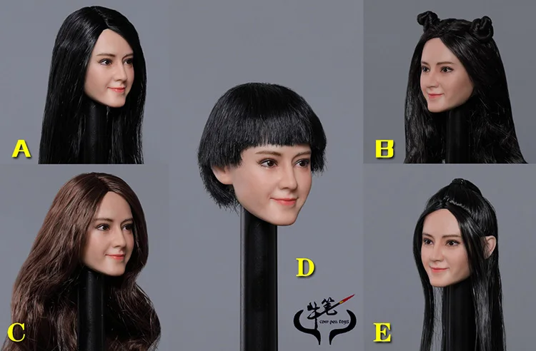 

Игрушки из коровьей сковороды 1/6, Азия, женщина, солдат, Delireba, волосы, посадка, голова, резьба, модель, аксессуары, подходит для 12 дюймов, экшн-фигурки, тело