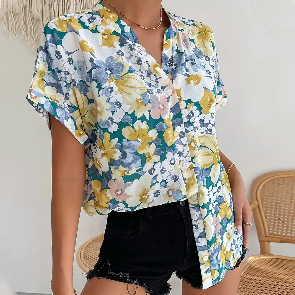 

Women's Printed Top 2022 Summer Leisure Women's Shirt