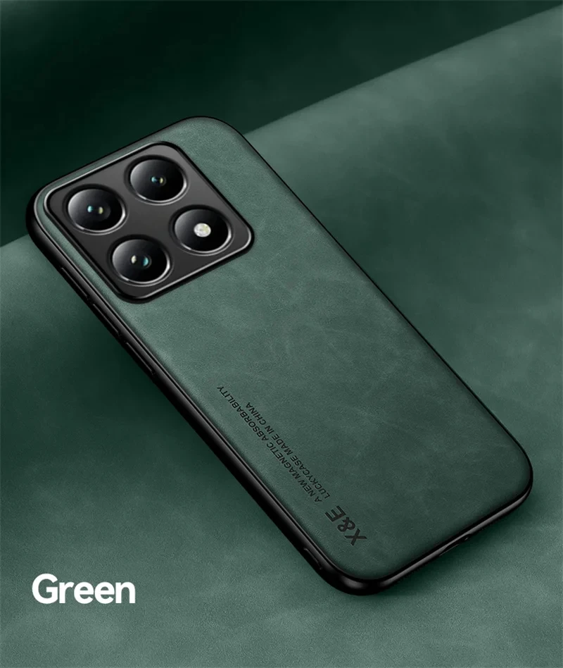 Leather Magnetic Case with Camera Lens Protection