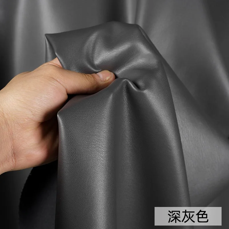 Matte PU Soft Leather Fabric for Sewing Motorcycle Jackets by Half Meter
