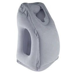 Ultimate Comfort Inflatable Travel Pillow for Sleeping and Relaxation (Grey)