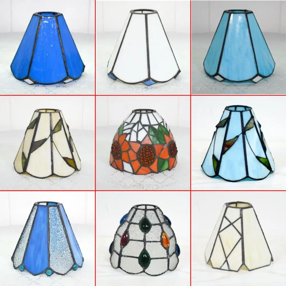 

Stained Glass Glass Lampshade Accessories Nordic Style 8 Colors Lamp Shade Lighting Accessories Indoor Lighting