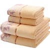 Lace Embroidered Bath Towel Set Microfiber for Adults Colourful Tree Bathroom Face Bath Towels Quick Dry Family Set Large Thick 4