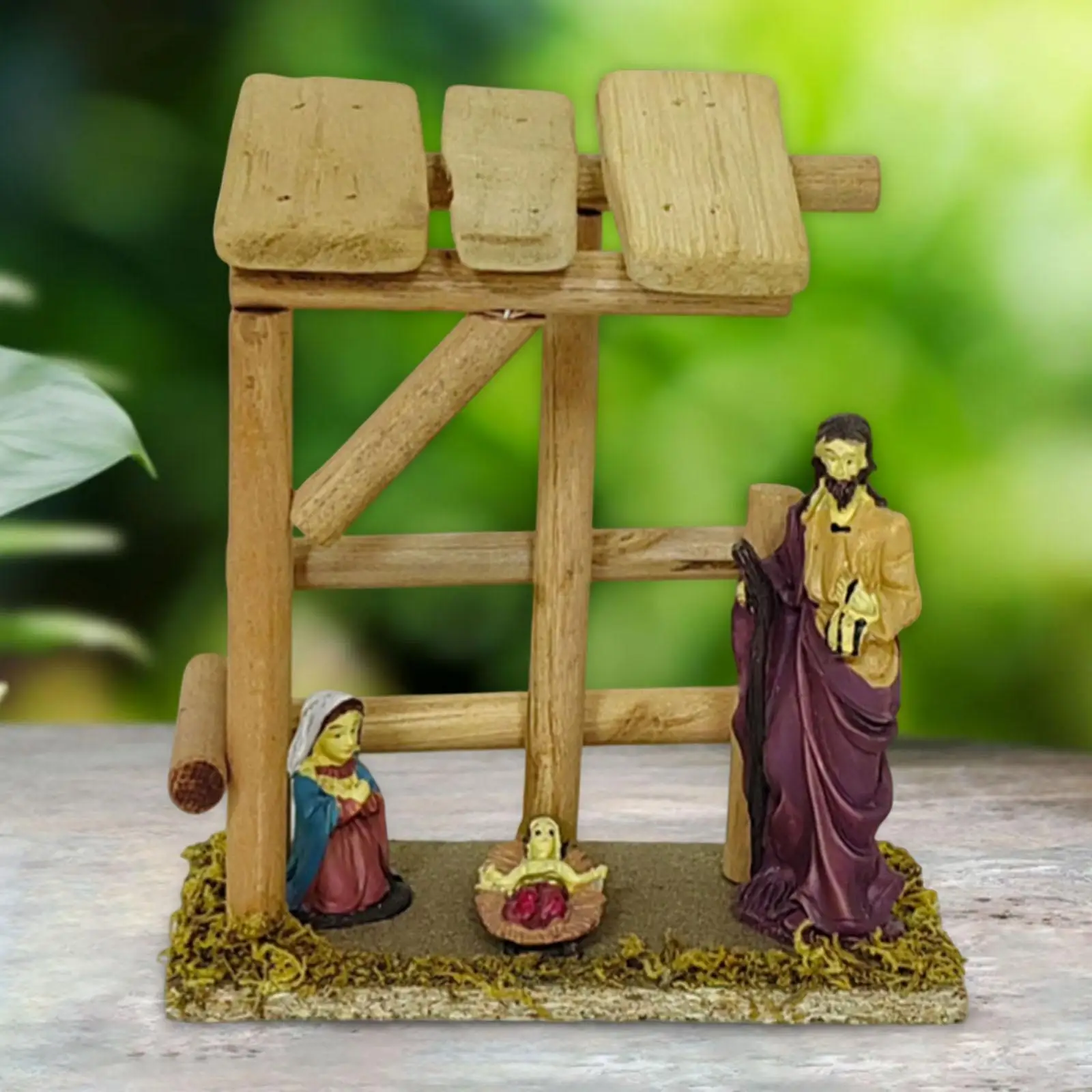 Christmas Nativity Scene Figurine, Sculpture, Holy Family Figurine, Nativity Manger Decor for Home, Office Desk