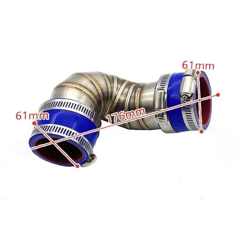 Exhaust Pipe Stainless Steel Link Tube GTS 200 250 300 Motorcycle Accessories For VESPA GTS200 GTS250 GTS300 GTV 300 2006 -