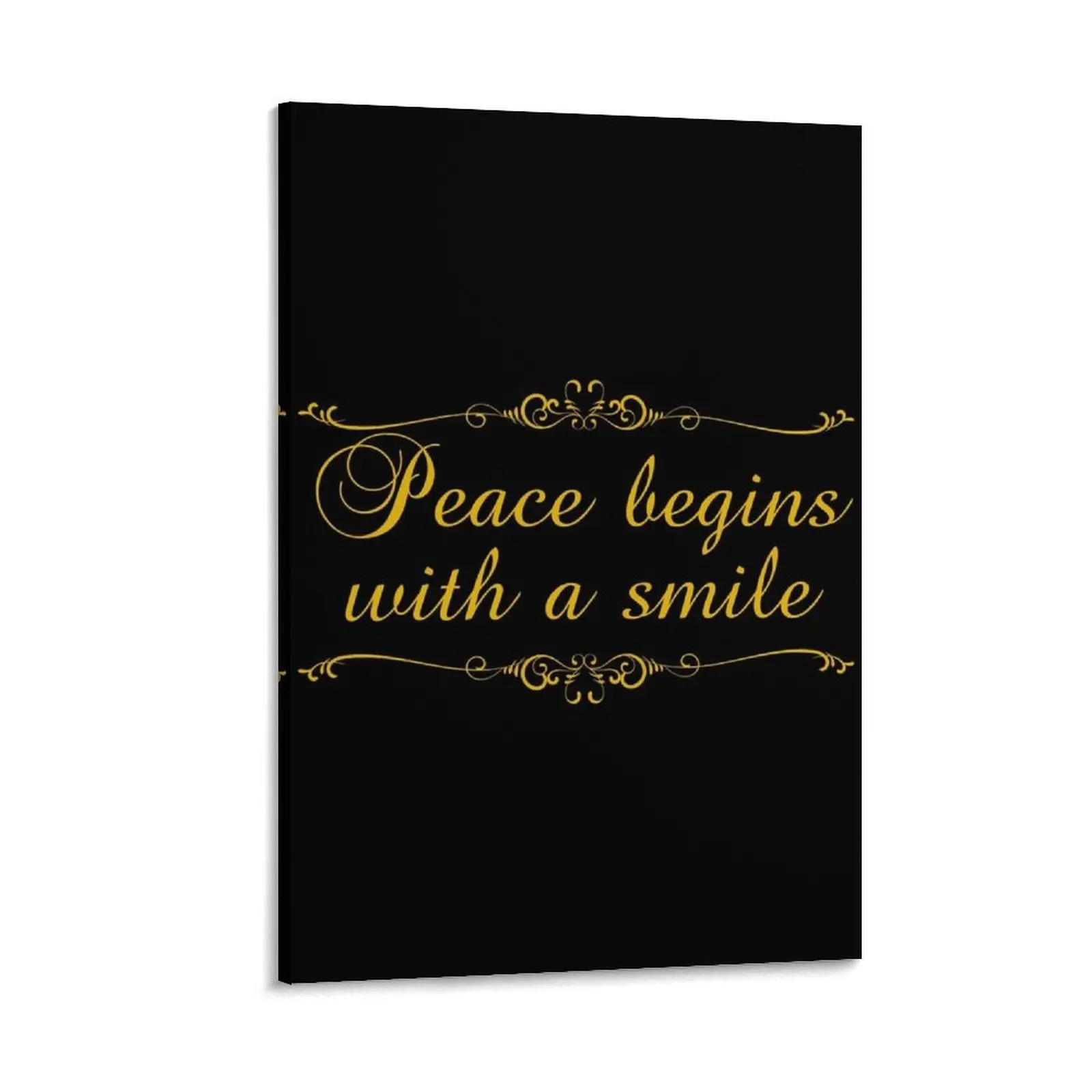 

Peace Begins With A Smile - Mother Teresa Quotes Canvas Painting home and decoration Home decoration Paintings on the wall