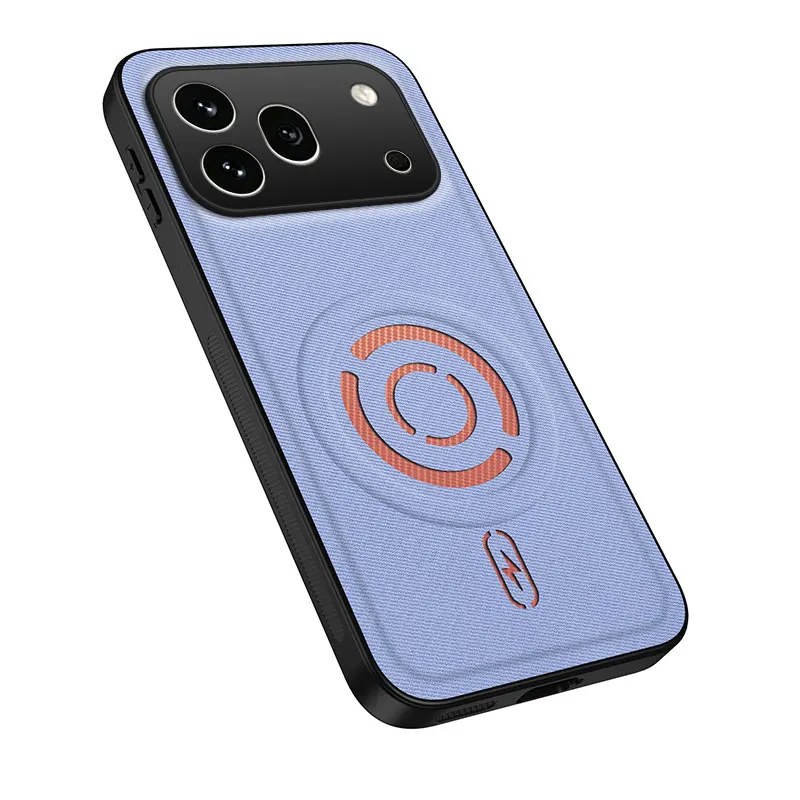 High-End Fabric Magnetic Wireless Charging Phone Case