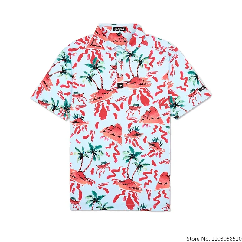 

2023 Summer Golf Polo Shirt Men High Quality Men's Short Sleeve Breathable Quick drying Outdoor Golf Shirts Racing Top