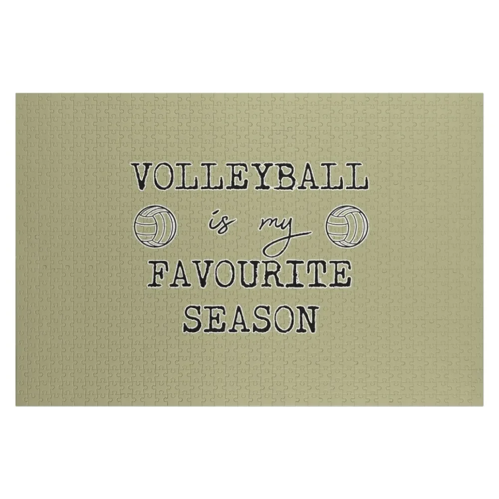 

Volleyball is my favourite season Jigsaw Puzzle Personalized Gift Married With Photo Custom Wooden Name Puzzle